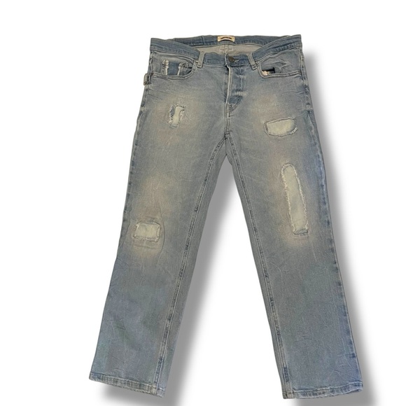 Zadig & Voltaire Elois Destroyed Jeans Womens 27 Light Wash Distressed - Picture 1 of 8